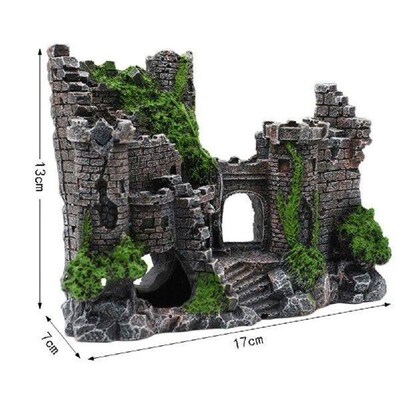 Artificial Resin Ancient Castle Ornaments Hideout Caves