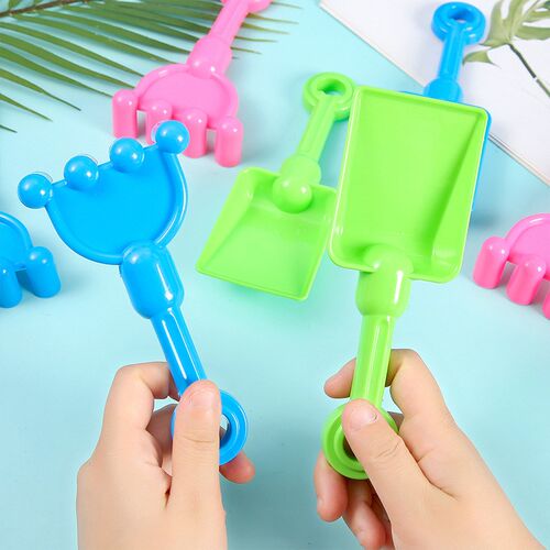 Kids Plastic Beach Toys Thickened Sand Digging Shovel Rake T
