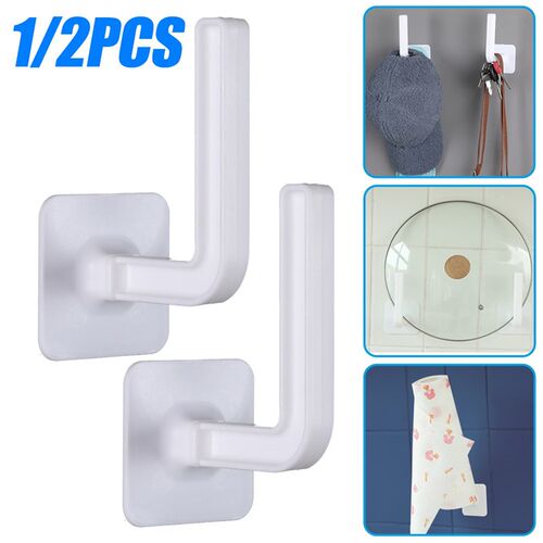 1/ 2Pcs Kitchen Toilet WC Paper Roll Holder Under Cabinet P