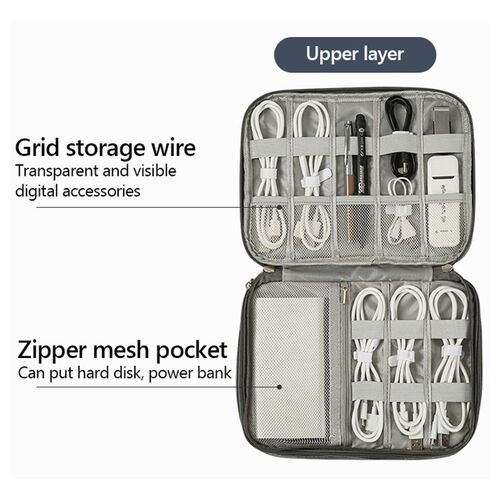 Travel Cable Bag Portable Digital USB Gadget Organizer Charg