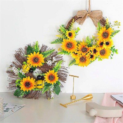 Sunflower Wreath Festival Sun Flower Door Decoration
