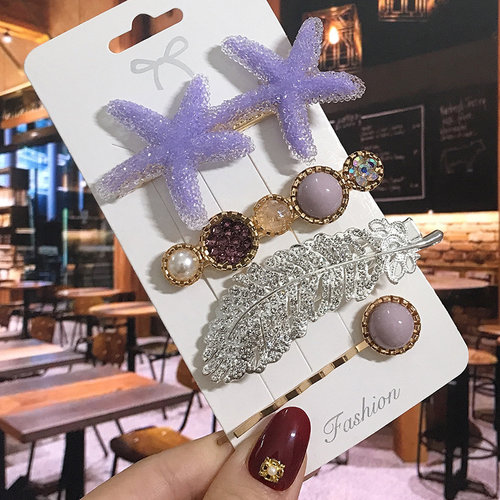 1 Set Fashion Pearl Flower Crystal Hair Clips For Women 2022