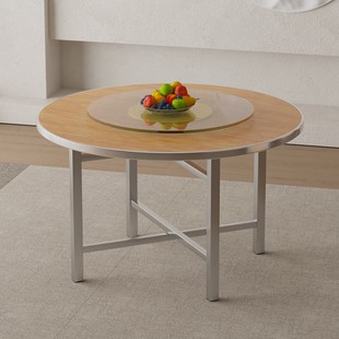 加厚实木大圆桌带转盘餐桌家用10人15人酒店饭店餐厅桌面板加转盘