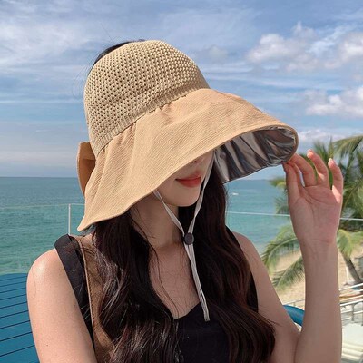 New Summer Knitted Cloth Along Womens Roomless Sunshade Big