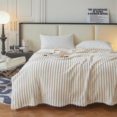 Solid color wool warm Bed sheet blanket sofa coTver blankets