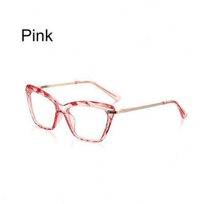 Montura de gafas curas para mujjer, lentes transparent