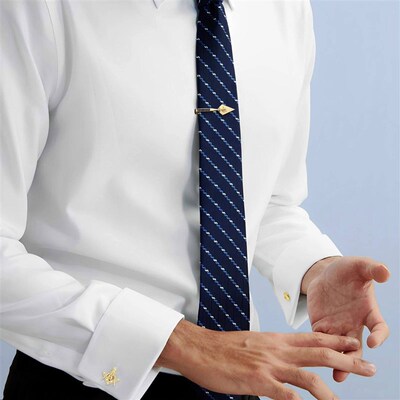 Freemason Masonic Tie Clip or Cufflinks for Men, Mens tie c