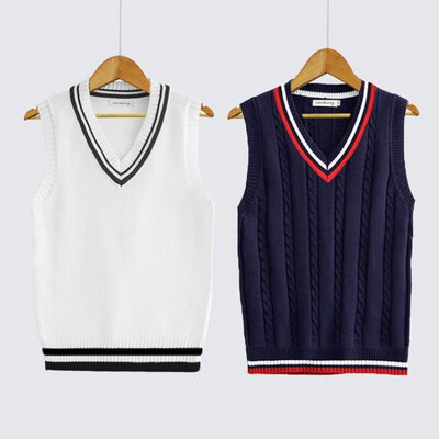 2025 Sleeveless Sweater Vest Men V-neck Plus Size Knitted Ve