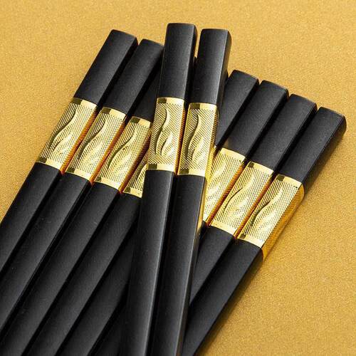 Creative Non-slip High-end Alloy Chopsticks, 10-Piece Set fo