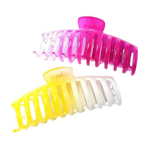Colorful Gradient Plastic Grab Clip Large Bath Disc Hair Cli