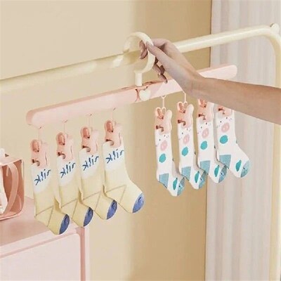 Foldable Socks Clips For Secure Drying Space Saving