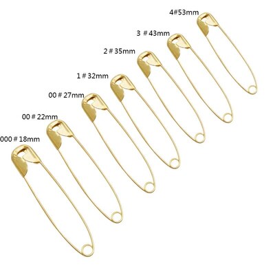100Pcs Safety Pins Metal Clothing Fastening Clip Pin
