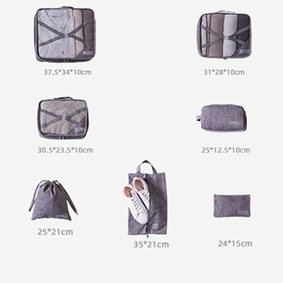 Cation 7PCS/Set Travel Bags Multi function Clothing Underwe
