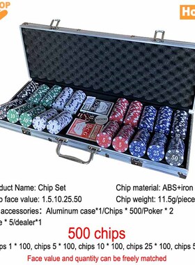 500 chips Texas hold em poker set Texas Poker Dice Game