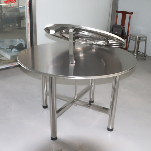 餐桌转盘不锈钢家用圆桌饭台带旋转饭桌圆形盘酒店桌面转盘底座