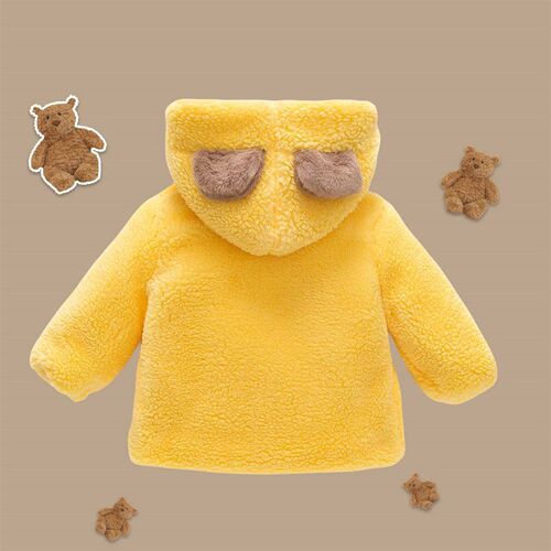 Winter Baby Cute Coat ChildrenS Artificial Fur Fleece Hoode