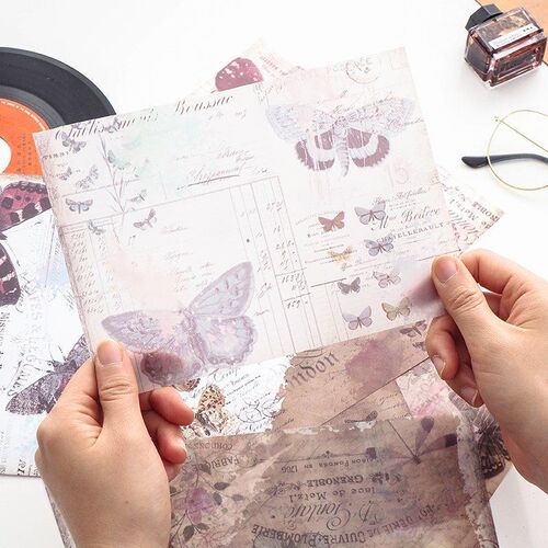 8pcs Rice Scrapbook Paper Pads Decoupage Vintage Patterned P