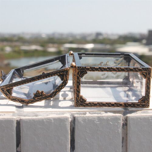 Plastic Transparent Pirate asure Box Crystal Gem Jewelry Box