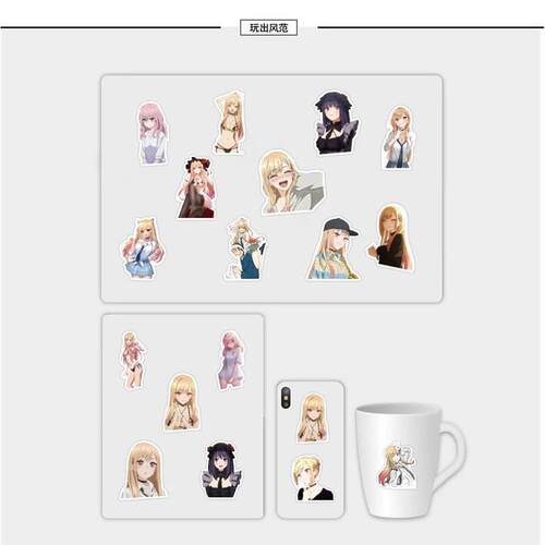 10/50PCS Cartoon Animation My Dress-Up Darling Graffiti Stic
