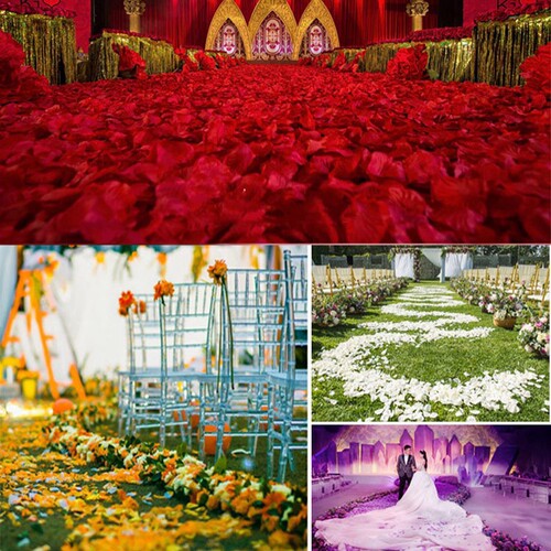 100/500/1000pcs Colorful Love Romantic Warm Silk Rose Artifi