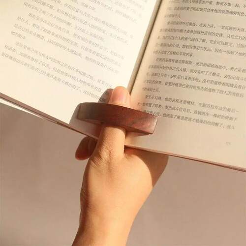 Solid Wood Thumb Book Support Book Page Holder Reading Finge