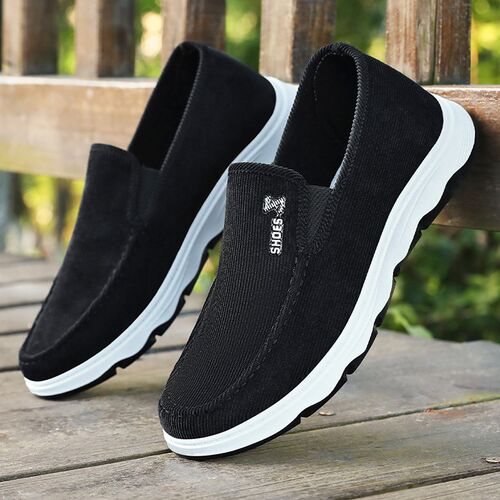 2025 Spring Mens Shoes Casual Canvas Shoes Slipon Daddy Shoe