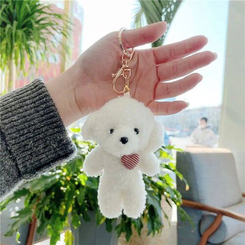Kawaii 11cm Soft Teddy Bear Keychain Plush Rabbit Pendant Ke