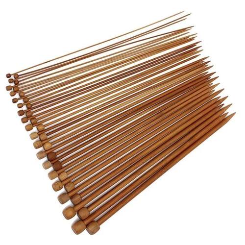 36PCS 18th Sweater Needle Carbonized Bamboo Crochet Single-p