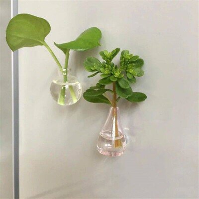 5-8PCS Ceramic Vase Refrigerator Magnet Mini Flower