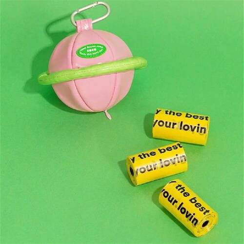 Hanging Dog Poo Bags Dispenser Colorful with Buckle Pet