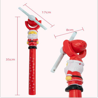 Santa Claus music windmill Christmas gift colorful rotating