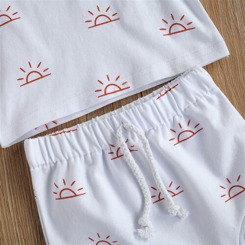Newborn Infant Baby 2pcs Summer Outfit Casual Set Short Slee