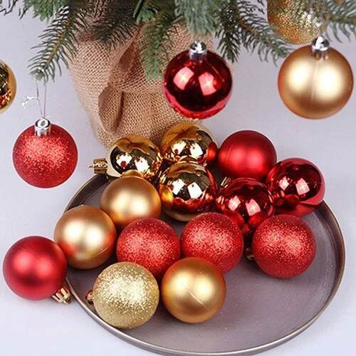 24pcs  4cm Christmas Tree Xmas Balls Decorations Baubles Par