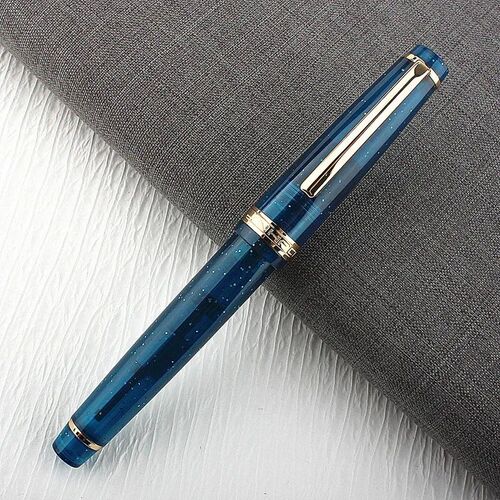 JinHao 82 Fountain Pen Deep Blue Ink Pen Spin Converter Fill