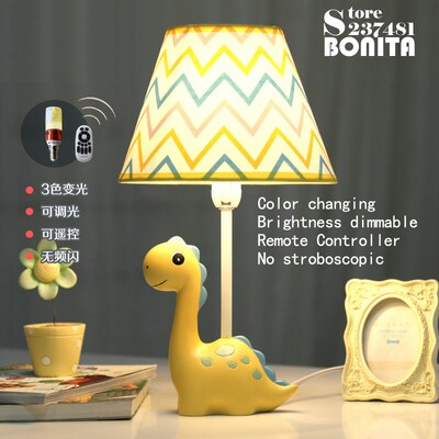 Dinosaur dimmable LED table lamp Childrens room bedside Nig