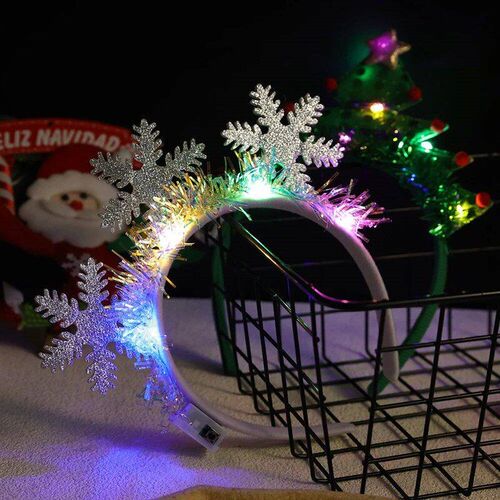 Christmas Luminous Headband Snowflakes Christmas Trees Headb