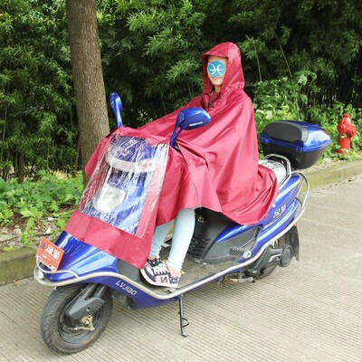 Waterproof Motorcycle Scooter Raincoat Cover Windproof PVC M