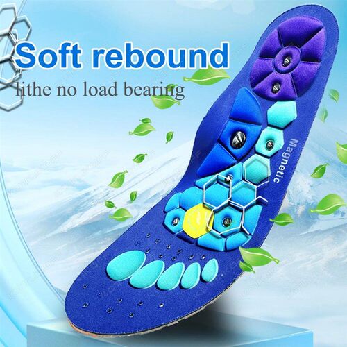 1 Pair Acupressure Foot Insoles for Men Women Orthopedic Gel
