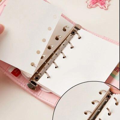 M5 Korean Pink Heart Ring Binder Detachable Portable Travel