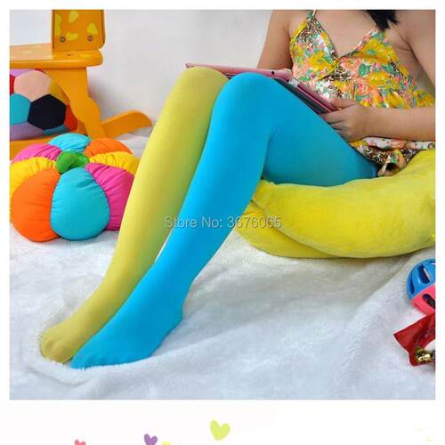 Girls candy color tights for baby kids cute velvet pantyhose