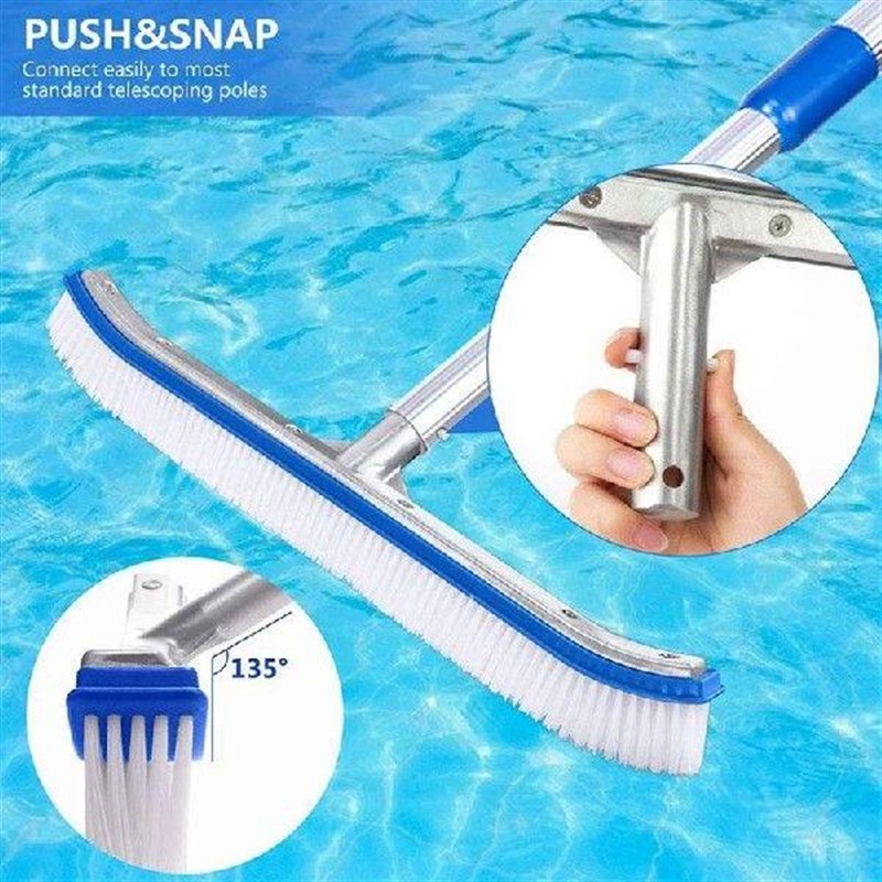 4X Pool Brush, Swimming Pool Wall & Tile Brush 18 Inch