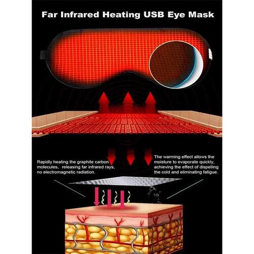 USB Heated Eye Mask Reusable USB Silk Steaming Eye Mask Eye