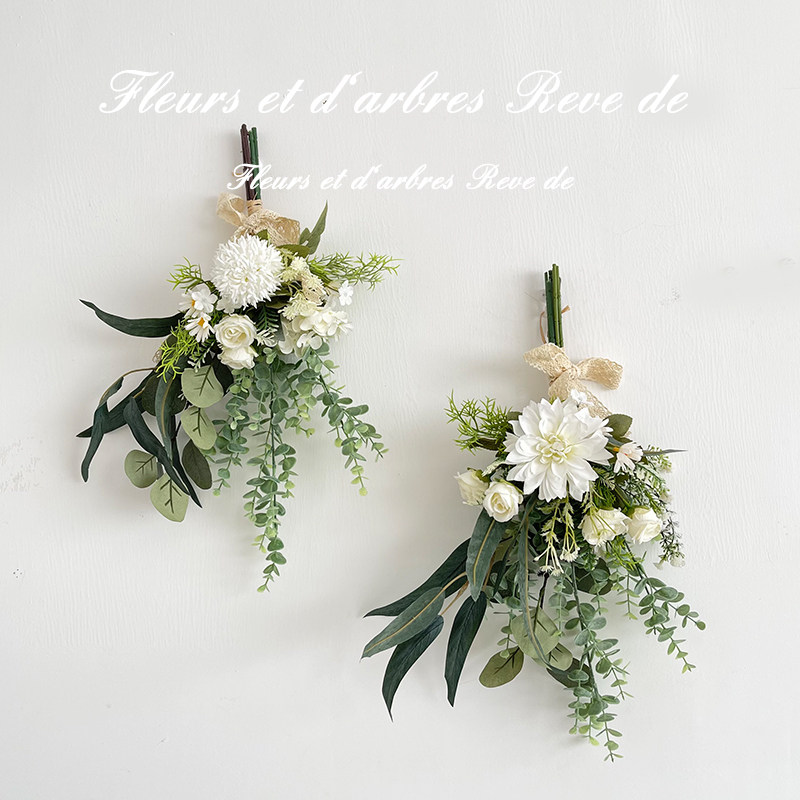 森系尤加利墙壁仿真花装饰壁挂假花墙面遮挡干花挂墙花束婚礼花艺,家居饰品,仿真花/假花,淘宝优惠券,粉丝福利购,淘宝优惠卷
