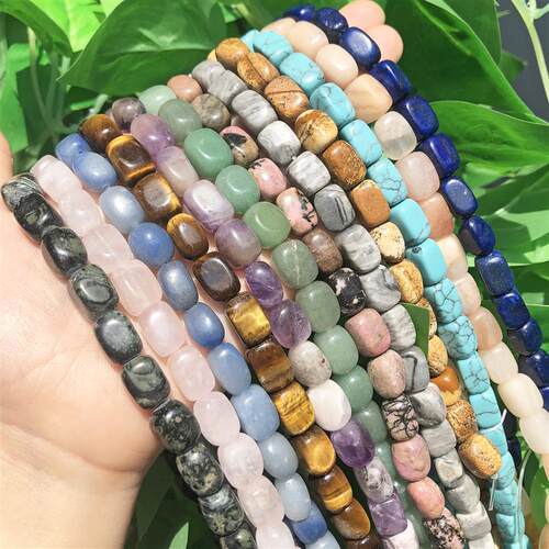 8x12mm Natural Blue Turquoises Rhodonite Amazonite Stone Bea