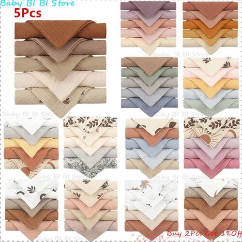 5 Pcs Towel Baby Face Cloth Baby Bath Towel Handkerchief Cot
