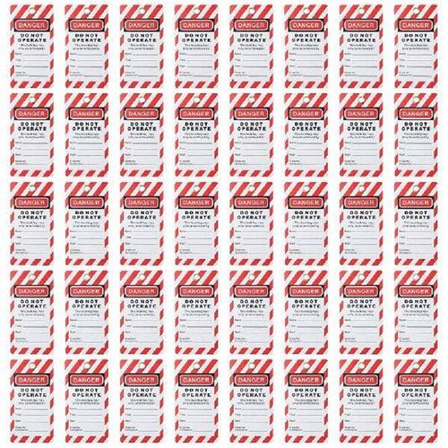 Premium Red Lockout Tagout Tags 16.4*9.5 cm/6.5*3.7 inches