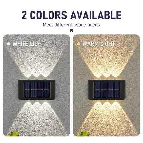 Solar Outdoor Wall Light 12 LED Waterproof Garden Light Cour