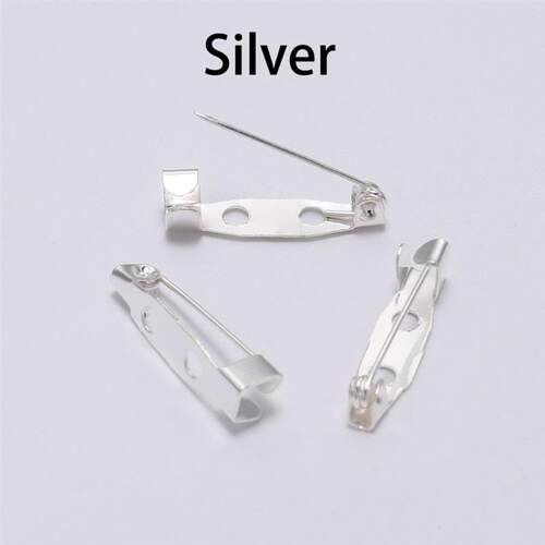 50pcs/lot 15 20 25 30 35 mm Brooch Clip Base Pins Safety Pin