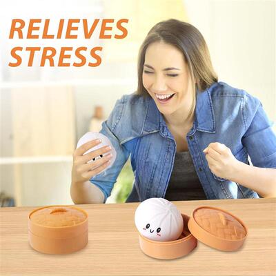 2pcs big emoji Squishy Dumpling Stress Balls Squeeze Dough