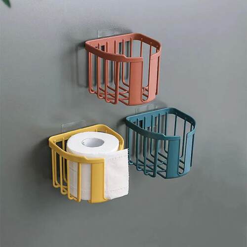 Punch-Free Toilet Paper Shelf Bathroom Kitchen Tissue Box Wa